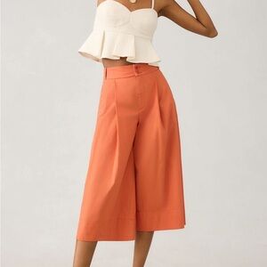 Anthropologie Coral Wide Leg Culottes